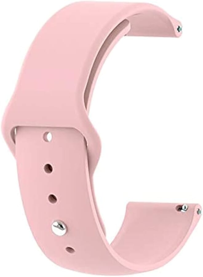CIRO Soft Silicon Strap 20 mm Compatible with All Smart Watches and Watches (Pink)
